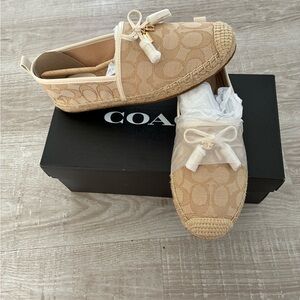 Coach Women's Tan Espadrille Shoes